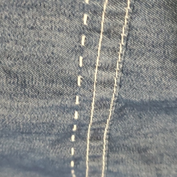 Alfred Dunner top women's size 18 blue button down denim look - Picture 9 of 11